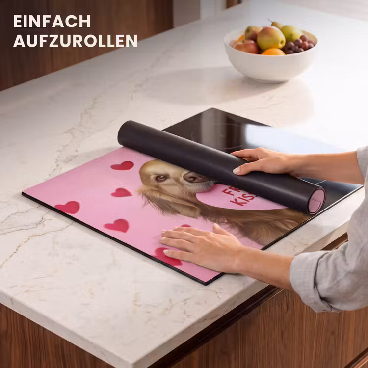 Herdabdeckplatte - Hund - Kuss - Valentinstag - Herzen — 7