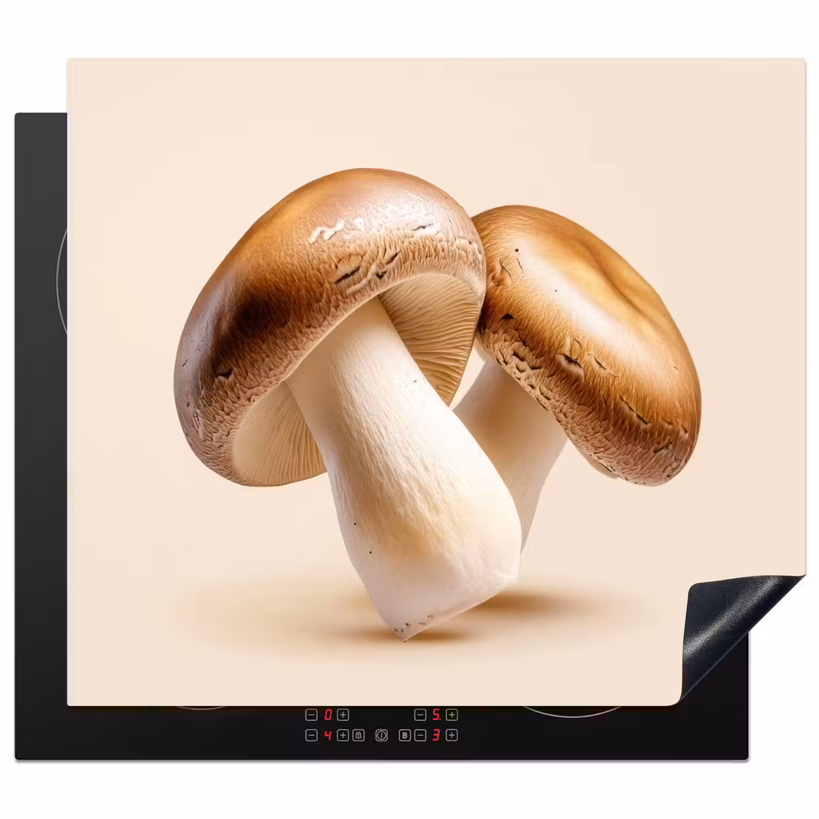 Herdabdeckplatte - Pilze - Weich - Beige — 1