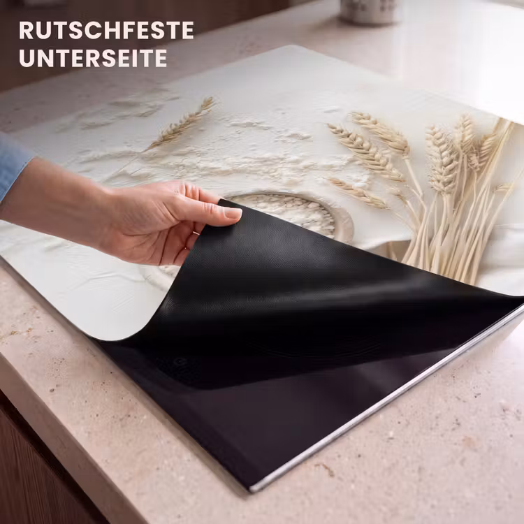 Herdabdeckplatte - Blume - Holz - Weizen — 6