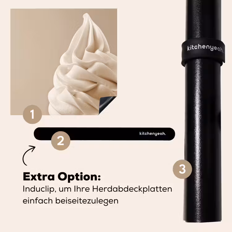 Herdabdeckplatte - Eiscreme - Softeis - Cremig - Horn - Beige — 8