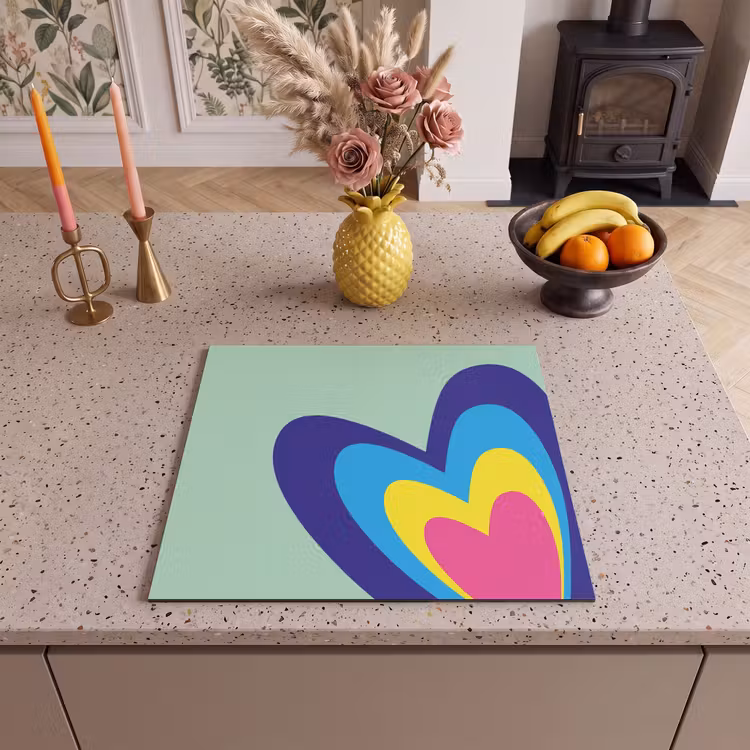 Herdabdeckplatte - Herzen - Bunt - Valentinstag — 3