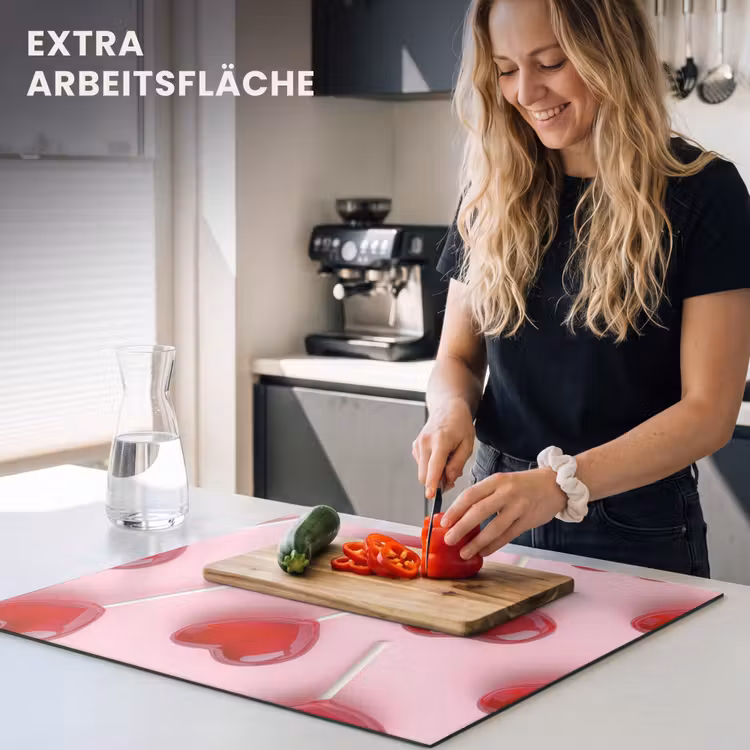 Herdabdeckplatte - Lutscher - Herzen - Rosa — 5