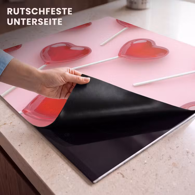 Herdabdeckplatte - Lutscher - Herzen - Rosa — 6