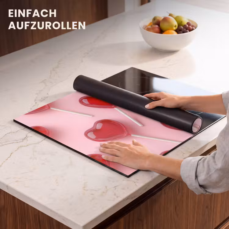 Herdabdeckplatte - Lutscher - Herzen - Rosa — 7