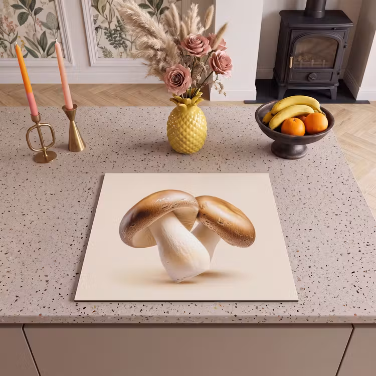 Herdabdeckplatte - Pilze - Weich - Beige — 3