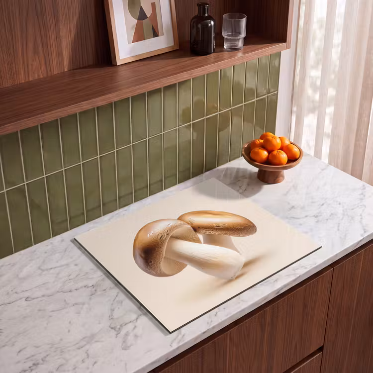 Herdabdeckplatte - Pilze - Weich - Beige — 4
