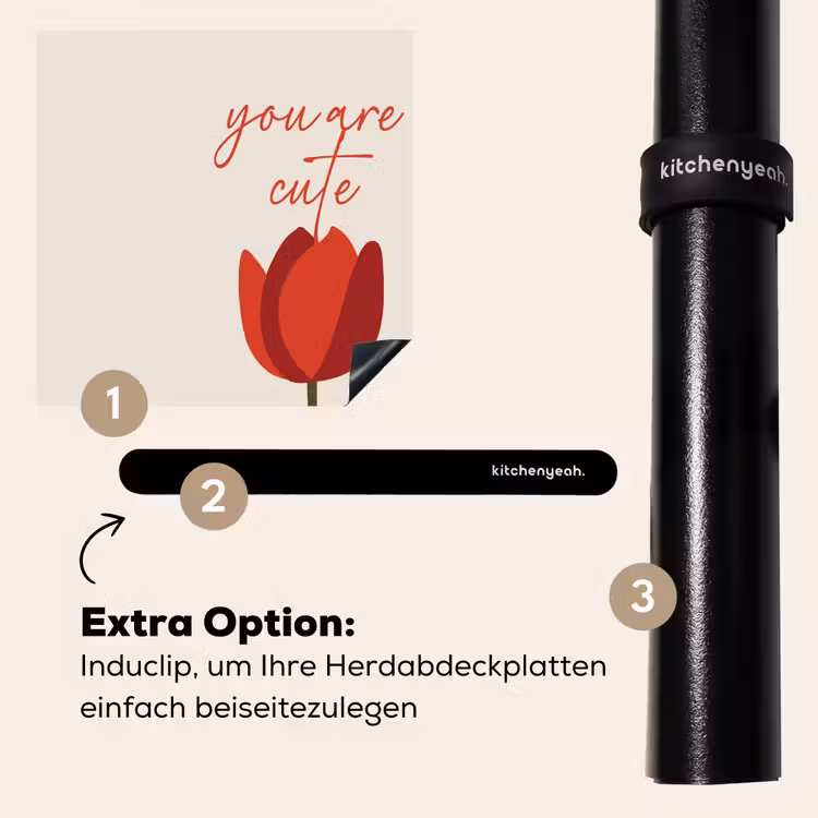 Herdabdeckplatte - Rose - Rot - Blume - Valentinstag — 8