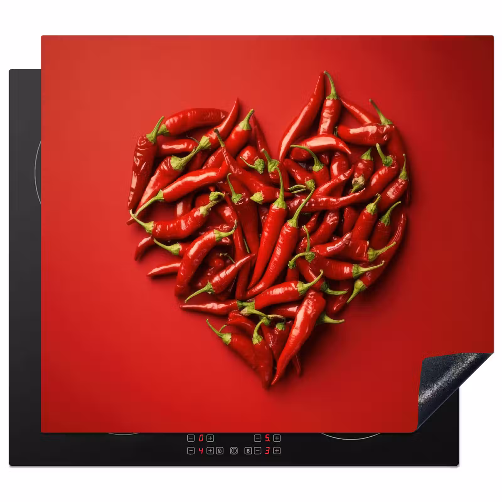 Herdabdeckplatte - Paprika - Rot - Herz — 1
