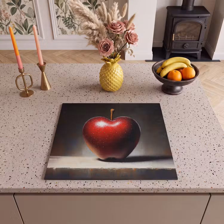 Herdabdeckplatte - Apfel - Herz - Rot — 3