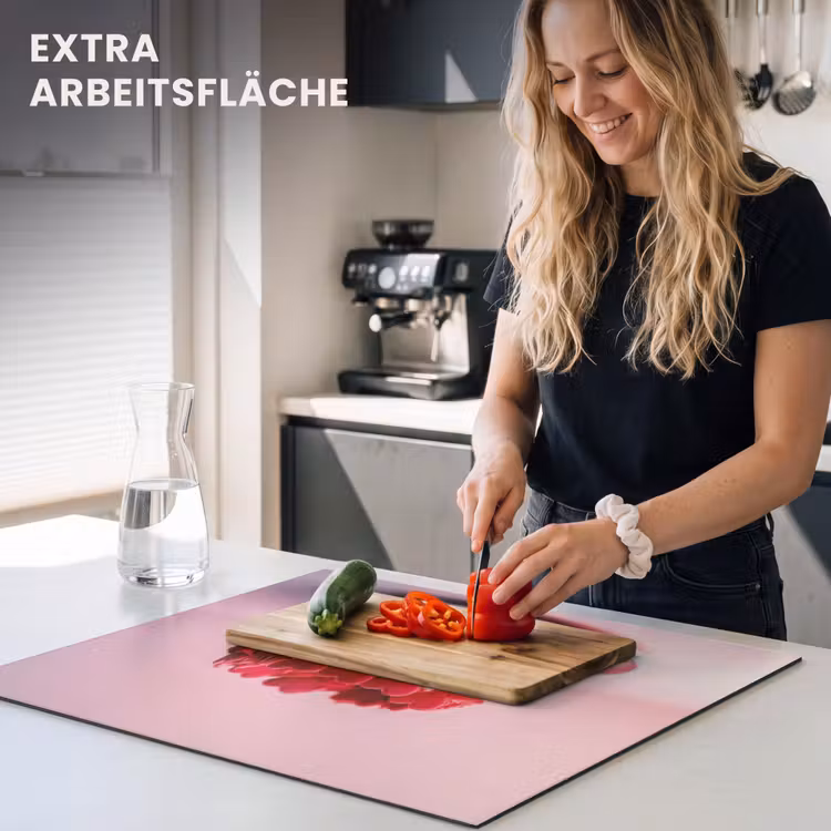 Herdabdeckplatte - Torte - Herz - Rosa — 5