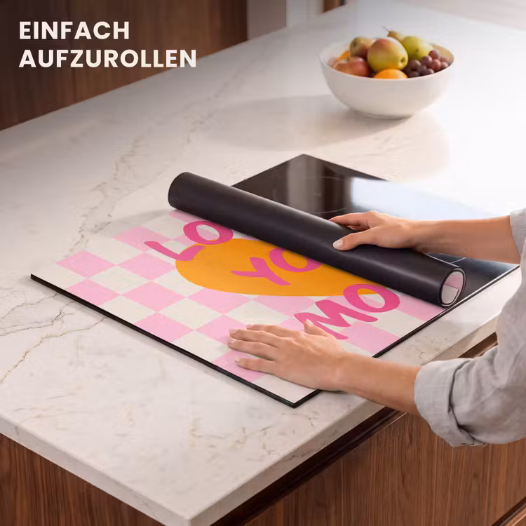 Herdabdeckplatte - Valentinstag - Liebe - Rosa - Orange — 7
