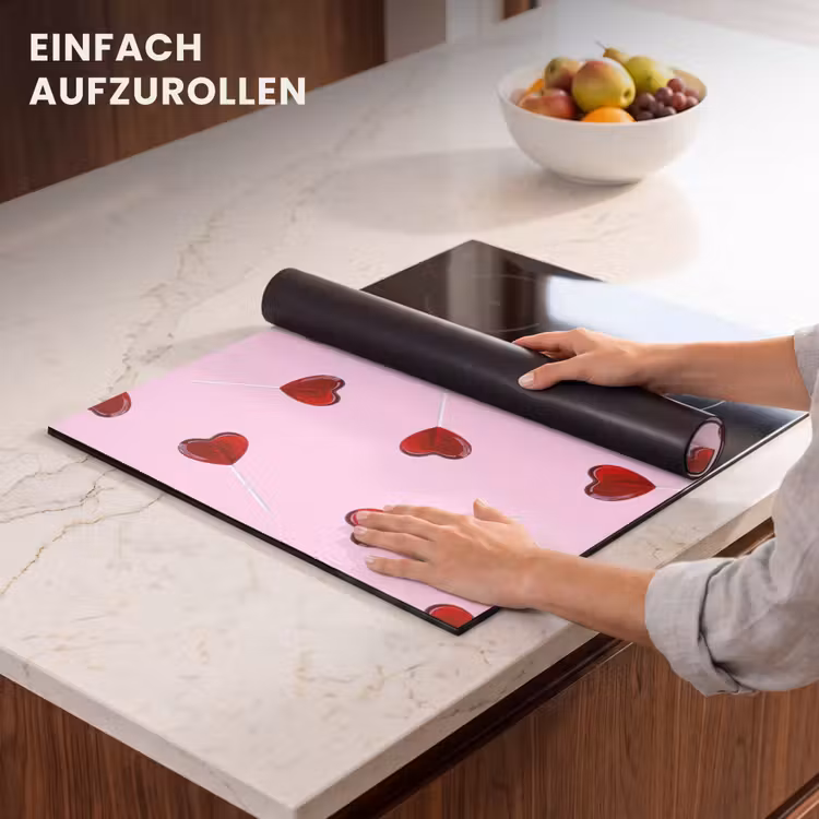 Herdabdeckplatte - Rosa - Herz - Lutscher - Bonbon — 7