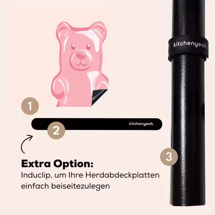Herdabdeckplatte - Bär - Rosa - Bonbon — 8
