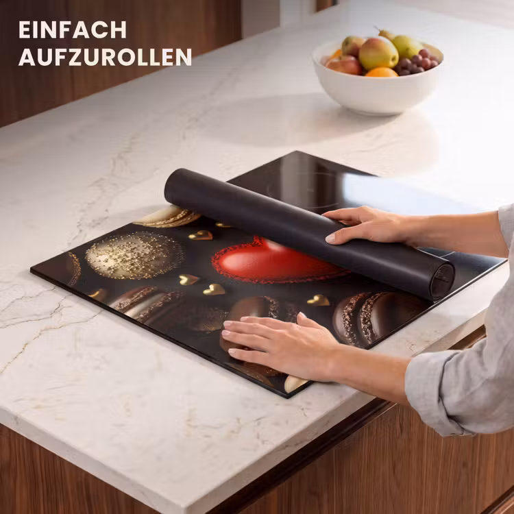 Herdabdeckplatte - Makronen - Rot - Herz — 7