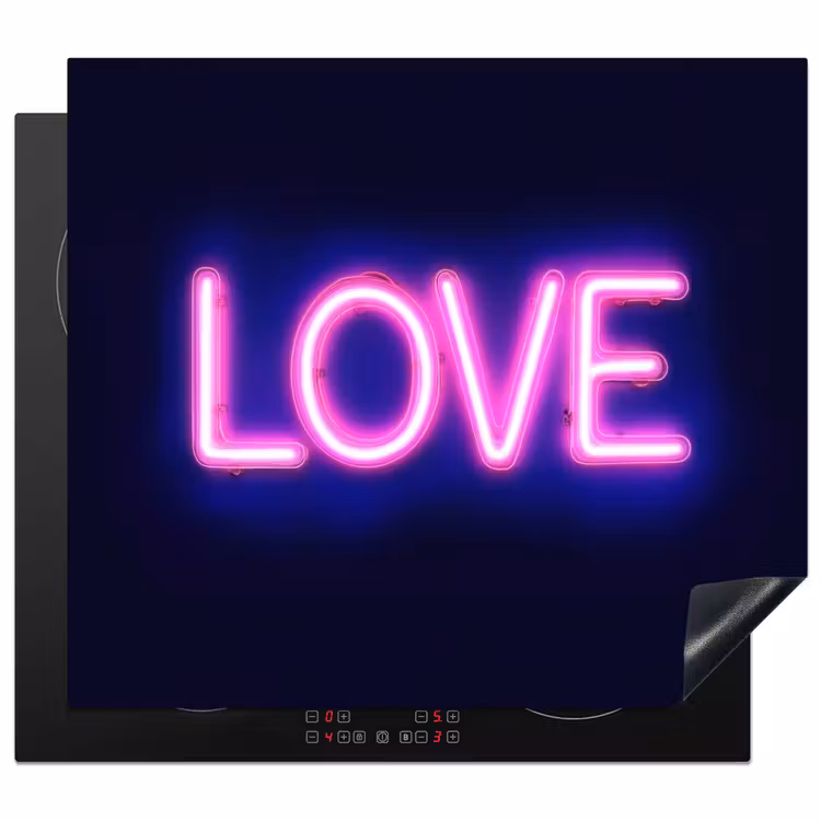 Herdabdeckplatte - Neon - Liebe - Valentinstag — 1