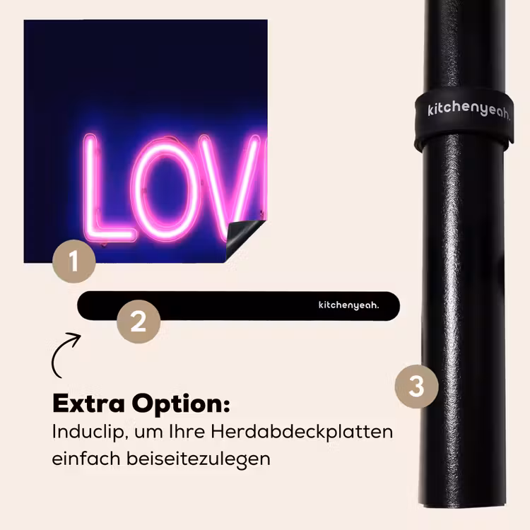 Herdabdeckplatte - Neon - Liebe - Valentinstag — 8