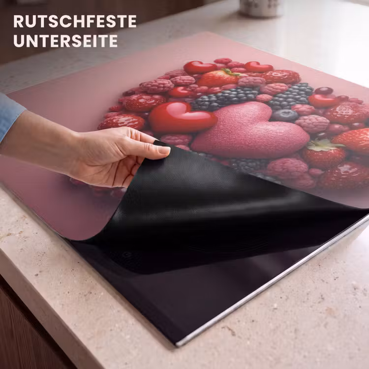 Herdabdeckplatte - Obst - Herzen - Erdbeeren - Himbeeren - Heidelbeeren — 6