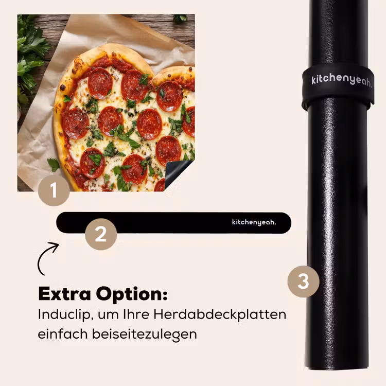 Herdabdeckplatte - Pizza - Herz - Peperoni - Tomate — 8