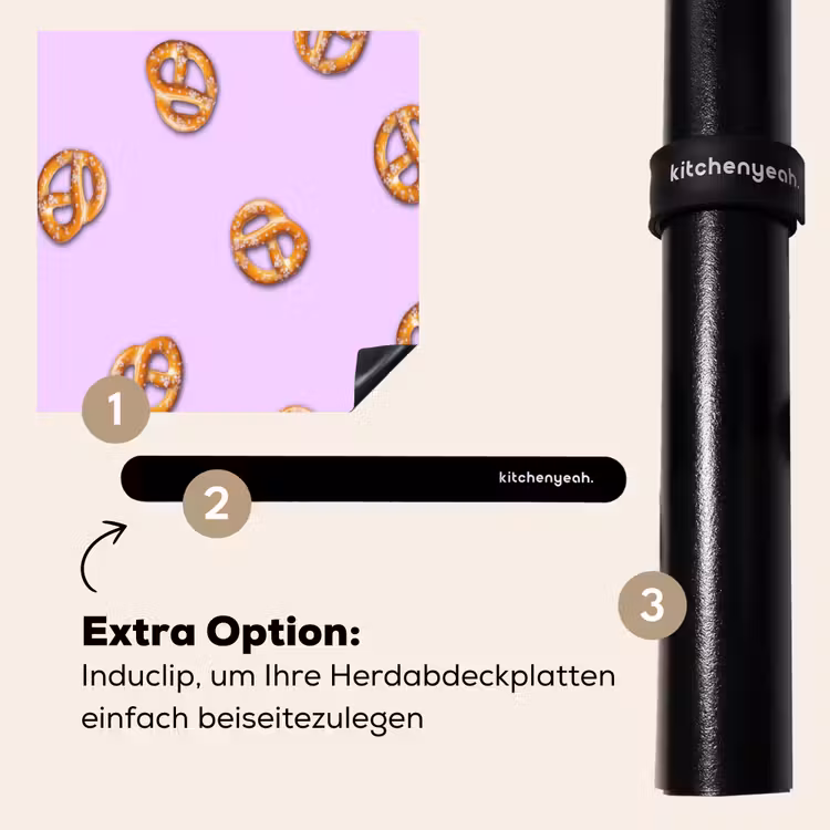 Herdabdeckplatte - Brezeln - Lebensmittel - Lila — 8
