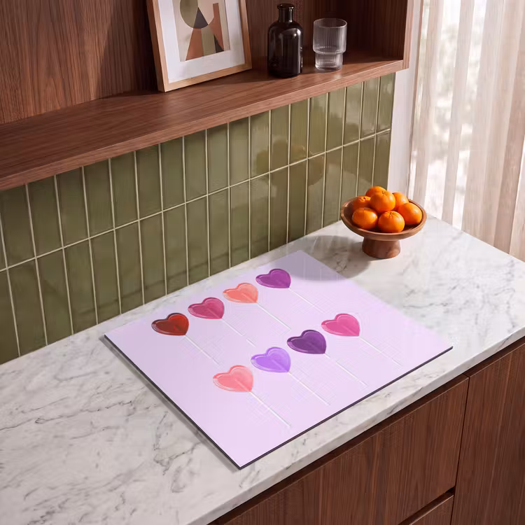 Herdabdeckplatte - Lutscher - Herz - Rosa - Bonbon — 4
