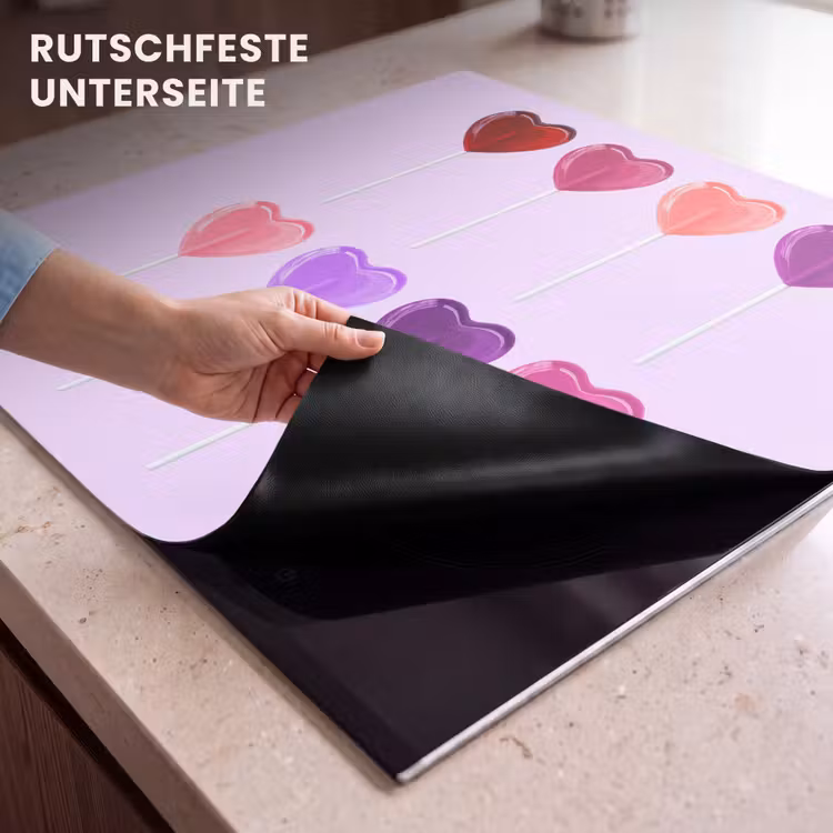 Herdabdeckplatte - Lutscher - Herz - Rosa - Bonbon — 6