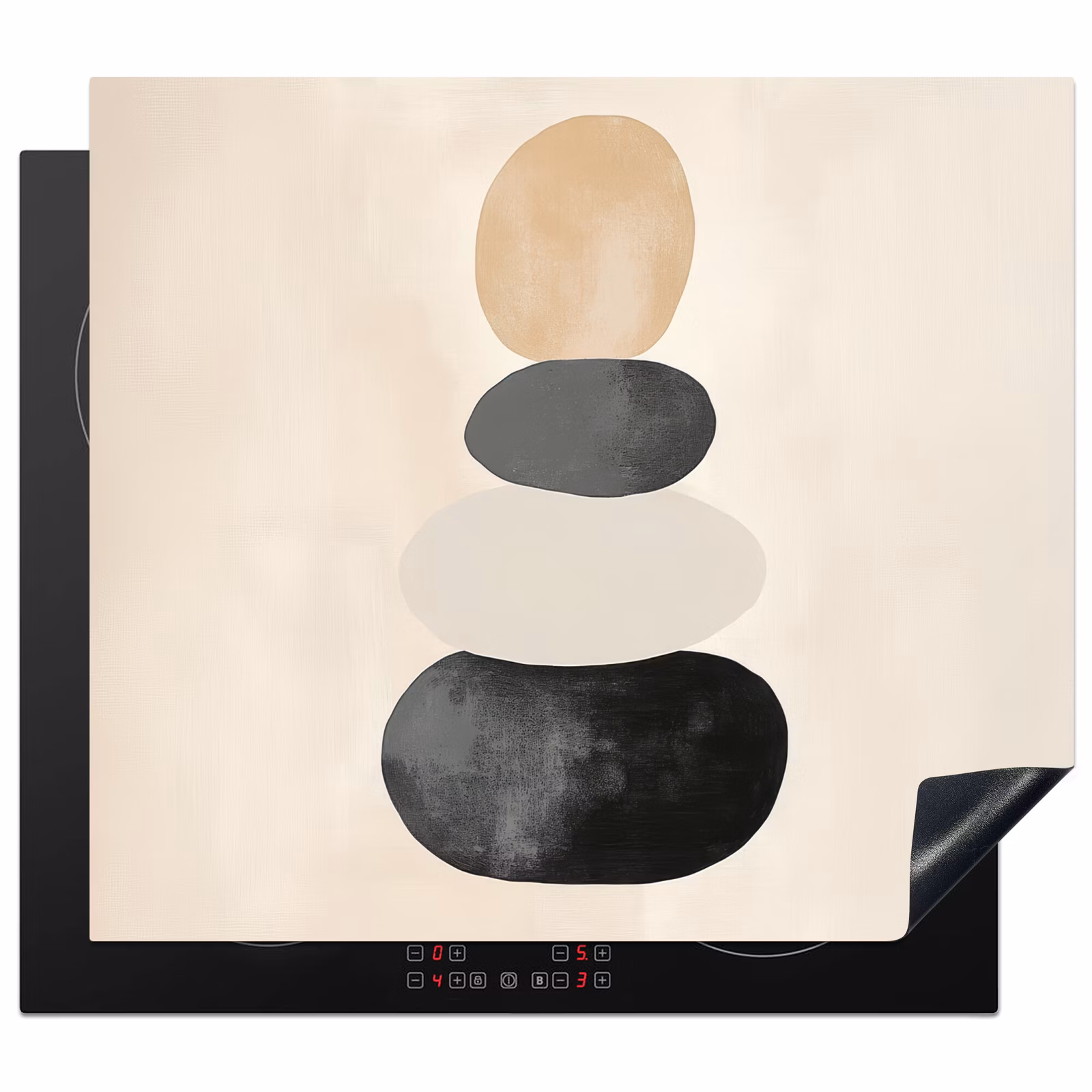 Herdabdeckplatte - Japandi - Wabi sabi - Beige — 1