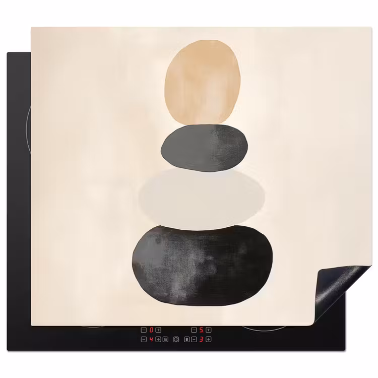 Herdabdeckplatte - Japandi - Wabi sabi - Beige — 1