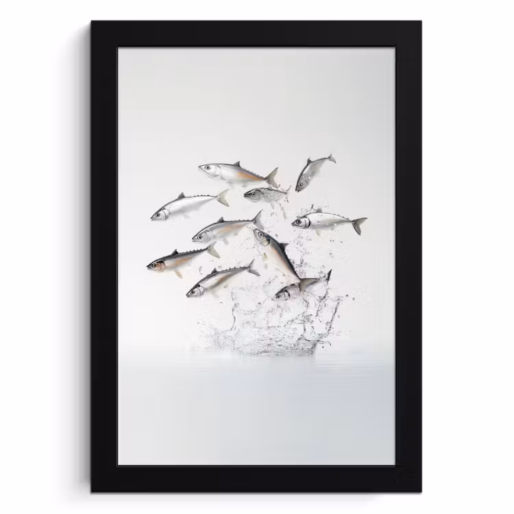 Bilder mit Rahmen - Fisch - Wasser - Weiß — 1