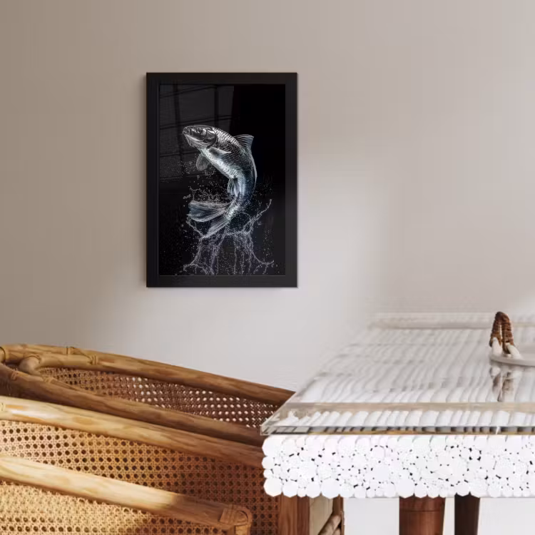 Bilder mit Rahmen - Fische - Koi - Schwarz - Wasser — 2