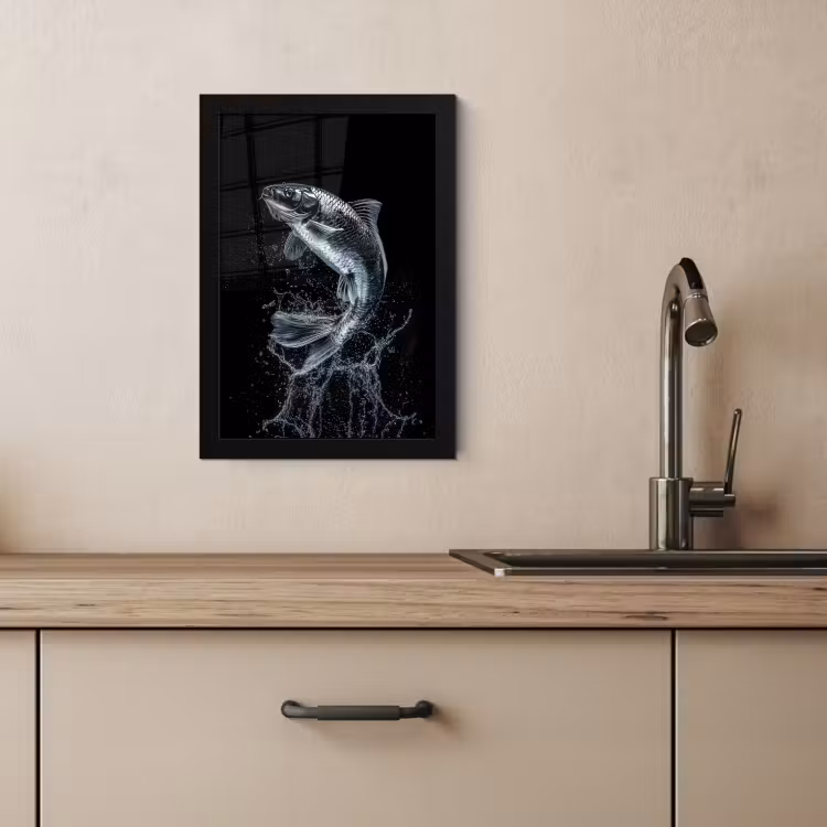 Bilder mit Rahmen - Fische - Koi - Schwarz - Wasser — 3