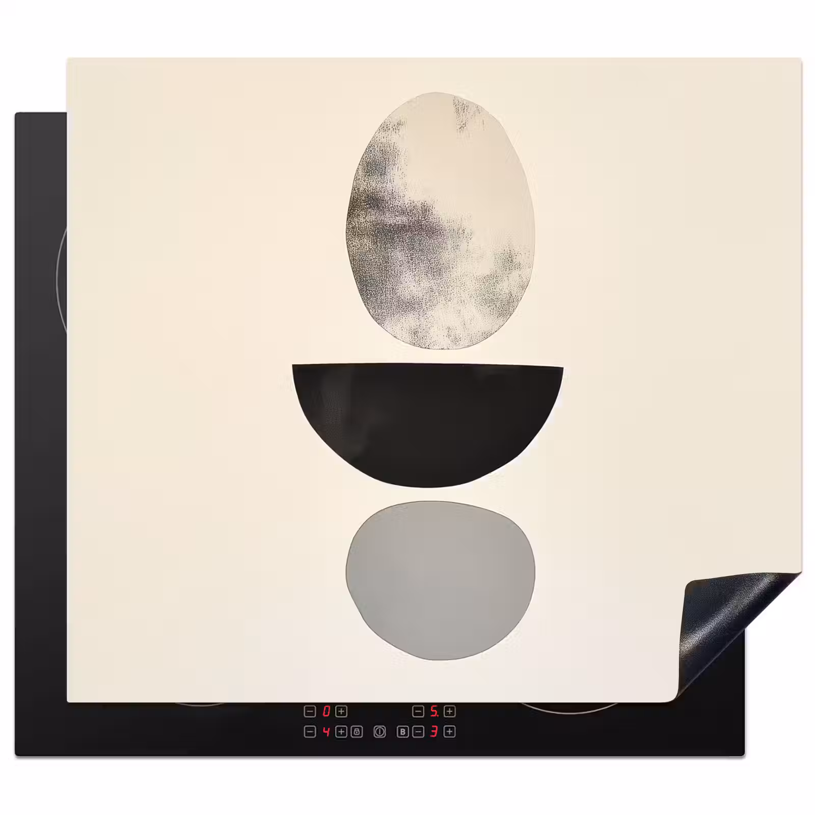 Herdabdeckplatte - Beige - Japandi - Wabi sabi — 1