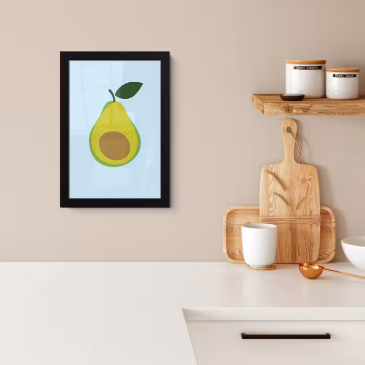 Bilder mit Rahmen - Avocado - Illustration - Grün - Frucht — 3