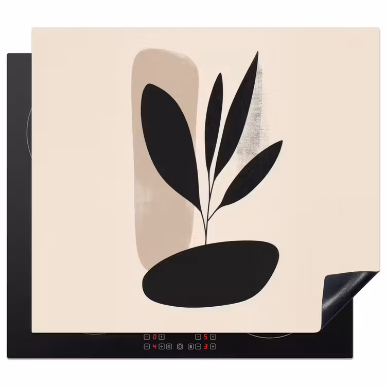 Herdabdeckplatte - Pflanze - Beige - Japanisch — 1