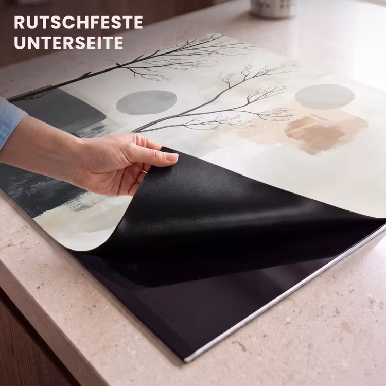 Herdabdeckplatte - Wabi sabi - Beige - Pflanze — 6