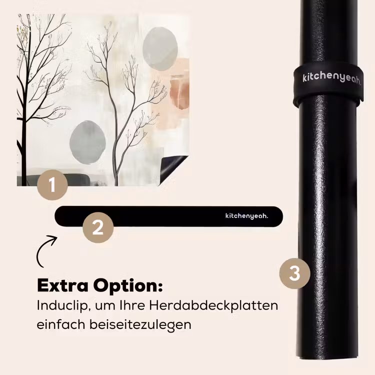 Herdabdeckplatte - Wabi sabi - Beige - Pflanze — 8