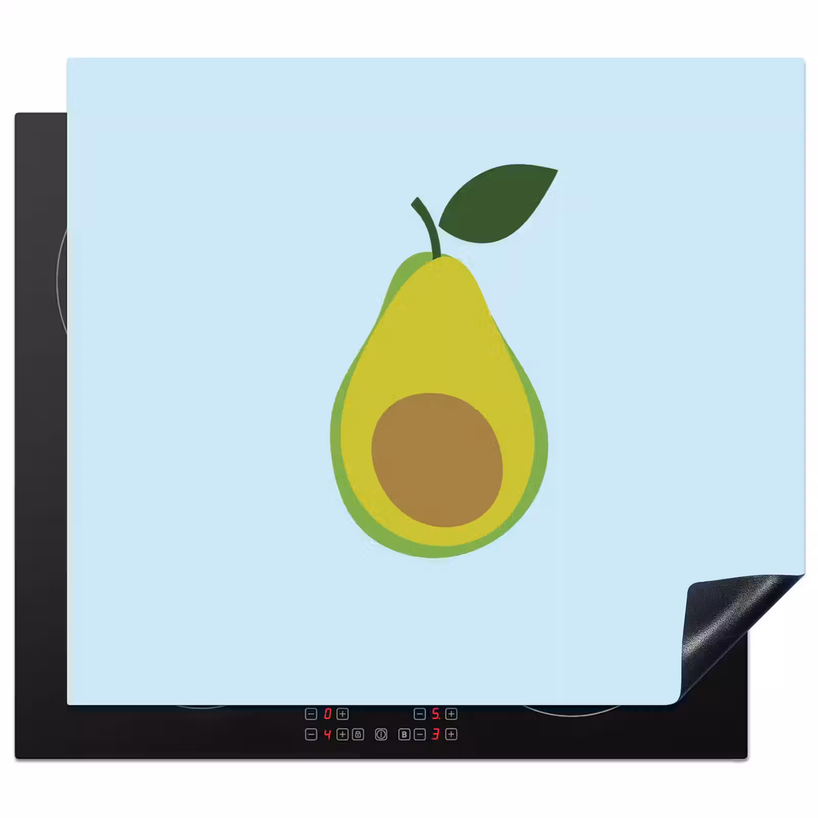 Herdabdeckplatte - Avocado - Illustration - Grün - Frucht — 1
