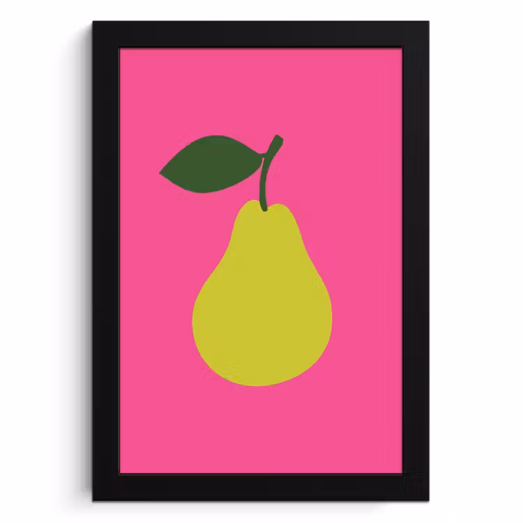 Bilder mit Rahmen - Illustration - Obst - Birne - Grün — 1