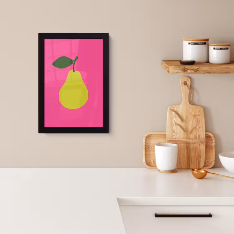 Bilder mit Rahmen - Illustration - Obst - Birne - Grün — 2