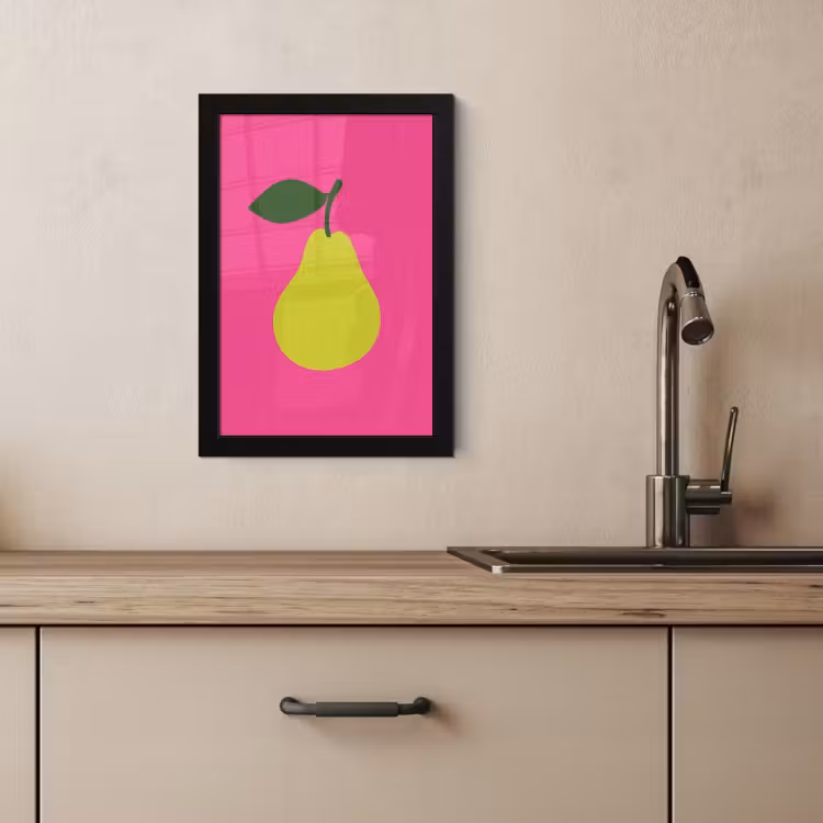 Bilder mit Rahmen - Illustration - Obst - Birne - Grün — 3