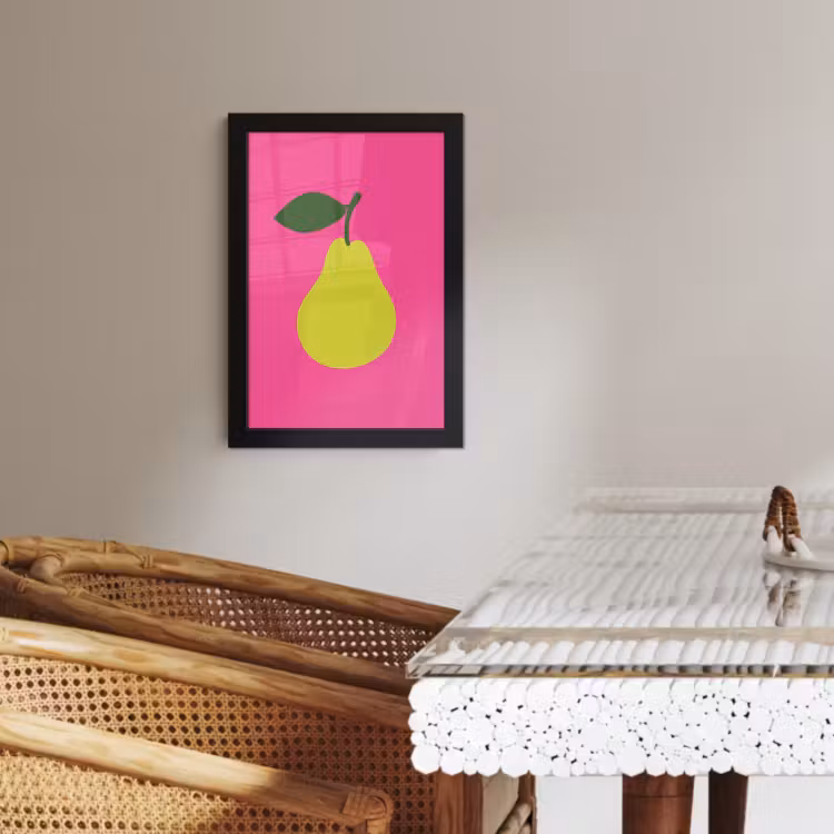 Bilder mit Rahmen - Illustration - Obst - Birne - Grün — 4
