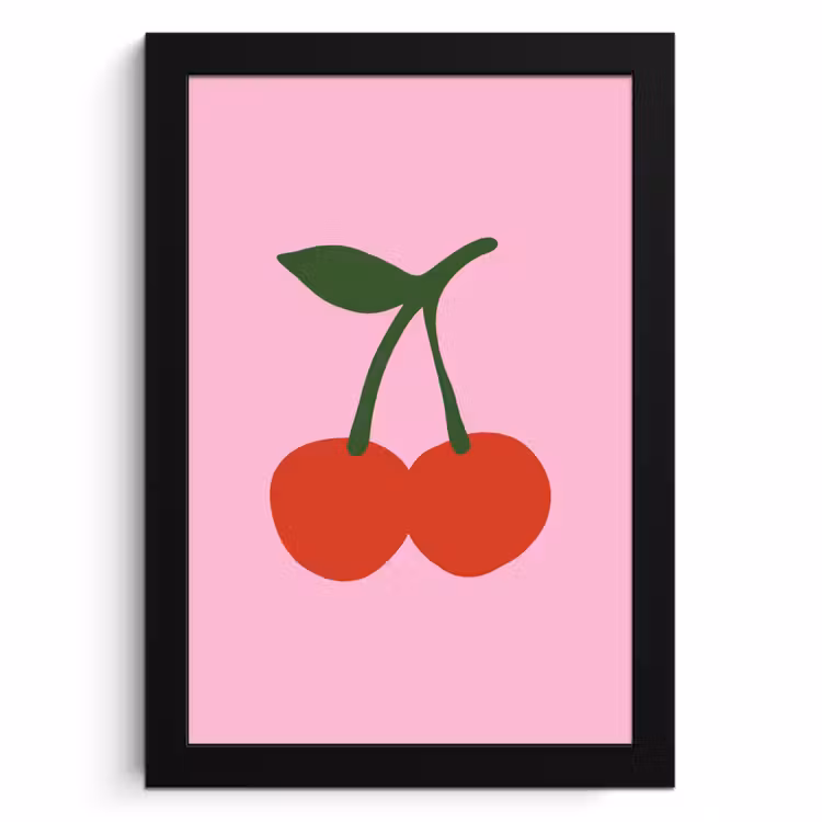 Bilder mit Rahmen - Kirschen - Rosa - Illustration — 1