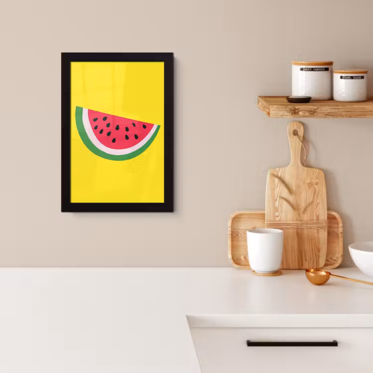 Bilder mit Rahmen - Obst - Wassermelone - Gelb — 2