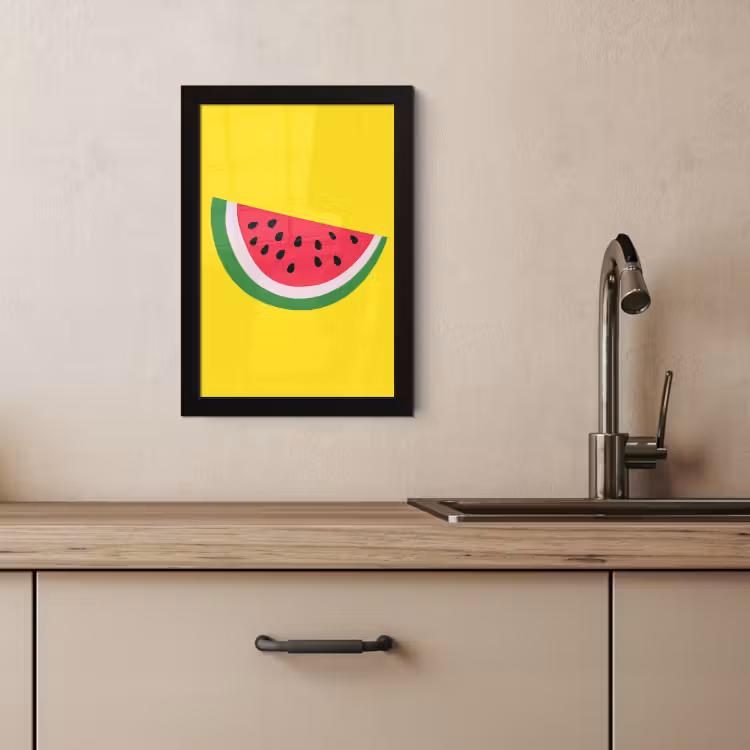 Bilder mit Rahmen - Obst - Wassermelone - Gelb — 3