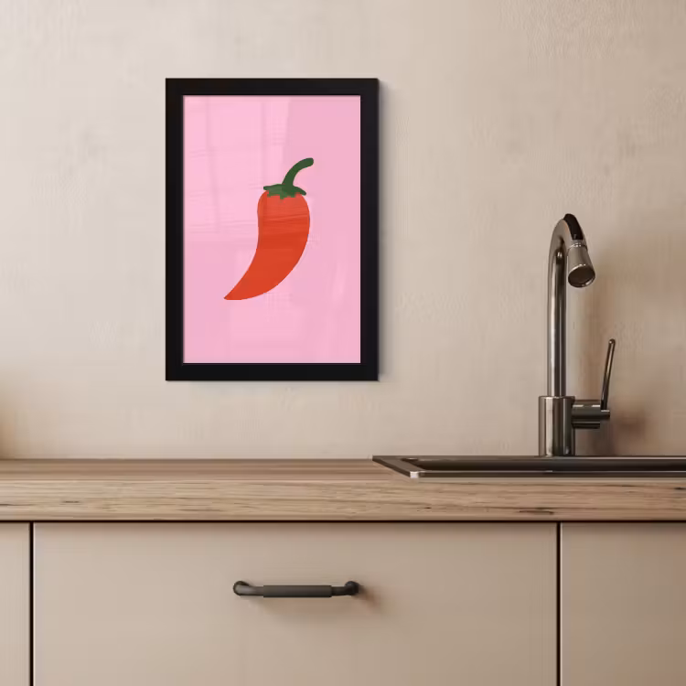 Bilder mit Rahmen - Paprika - Rot - Illustration — 2