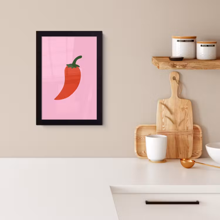 Bilder mit Rahmen - Paprika - Rot - Illustration — 3