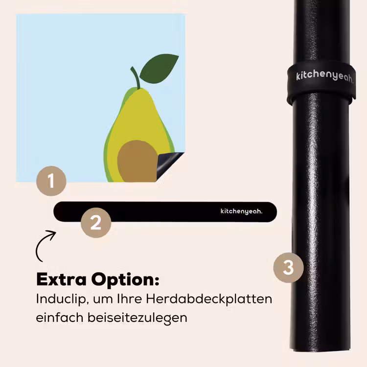 Herdabdeckplatte - Avocado - Illustration - Grün - Frucht — 8