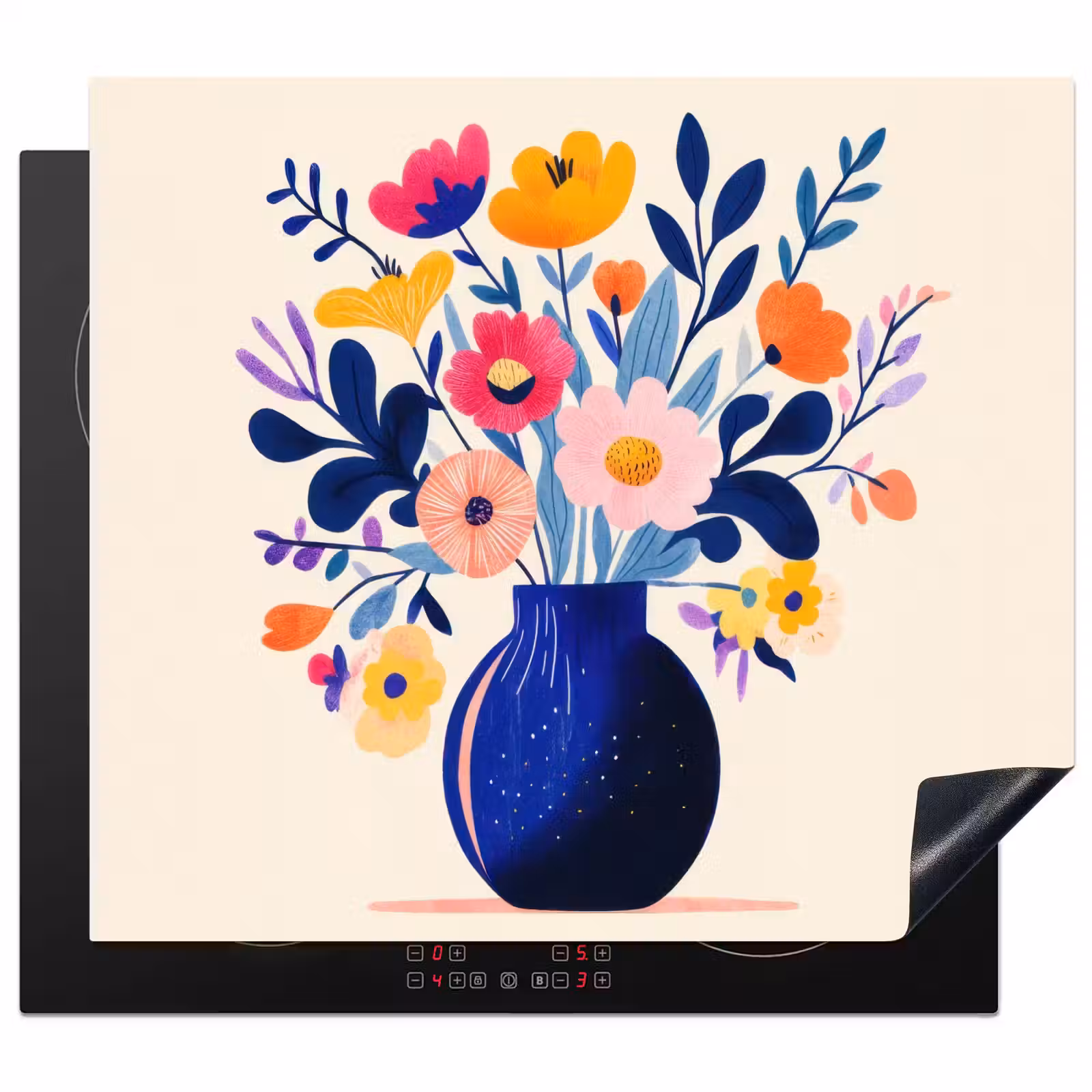Herdabdeckplatte - Vase - Blumen - Blumenstrauß — 1