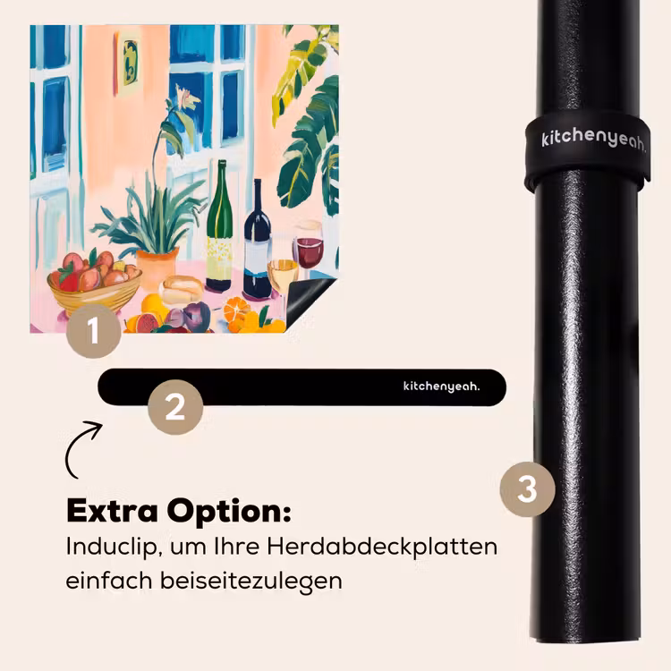 Herdabdeckplatte - Tisch - Wein - Obst — 8