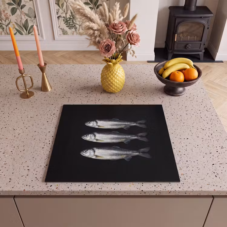 Herdabdeckplatte - Hering - Fisch - Schwarz — 3