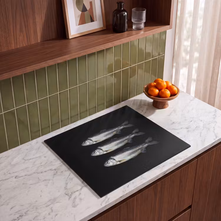 Herdabdeckplatte - Hering - Fisch - Schwarz — 4